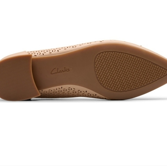 🤎🔹️CLARKS🔹️ Wide Width Natalyn Step Comfort Beige Leather Shoes - Picture 6 of 8